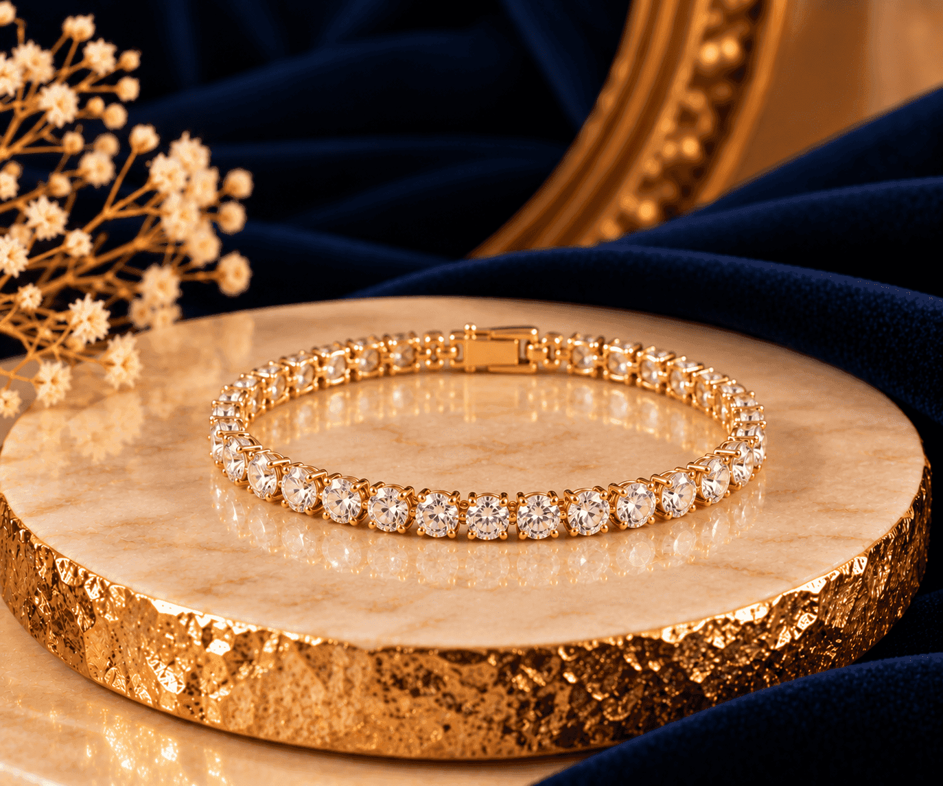 Rhea Tennis Bracelet — Classic clear-stone tennis bracelet